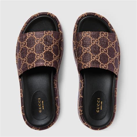 gucci slides briwn|Gucci black slides women.